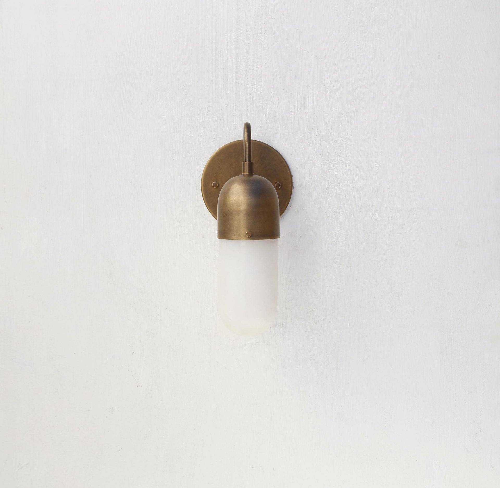 Brass Wall Sconce light with alabaster shade, Modern brass light, Wall sconce light, Minimal Sconce Light, 6" - YDi, UL Listed No.3029