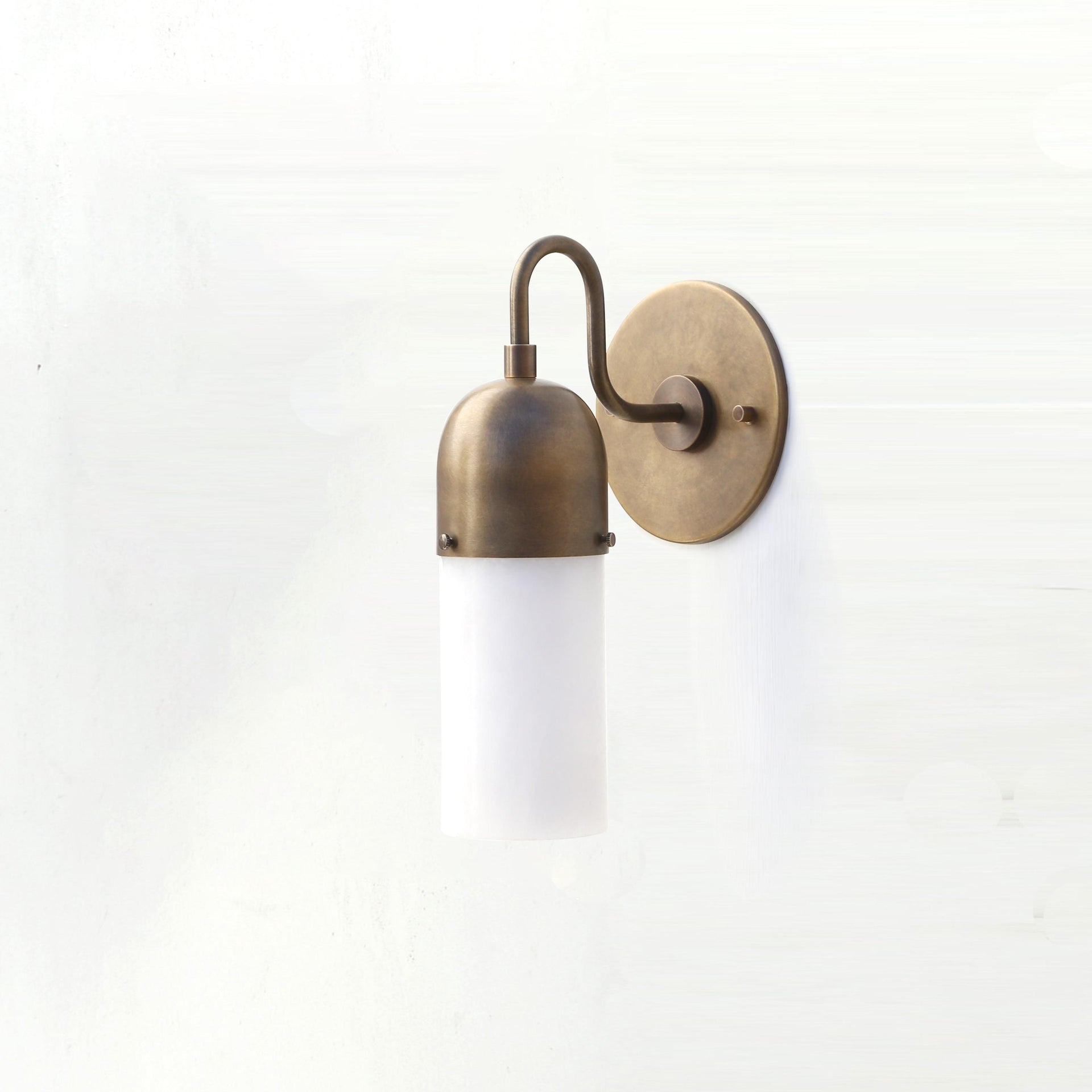 Brass Wall Sconce light with alabaster shade, Modern brass light, Wall sconce light, Minimal Sconce Light, 6" - P-Di, UL Listed No.3034