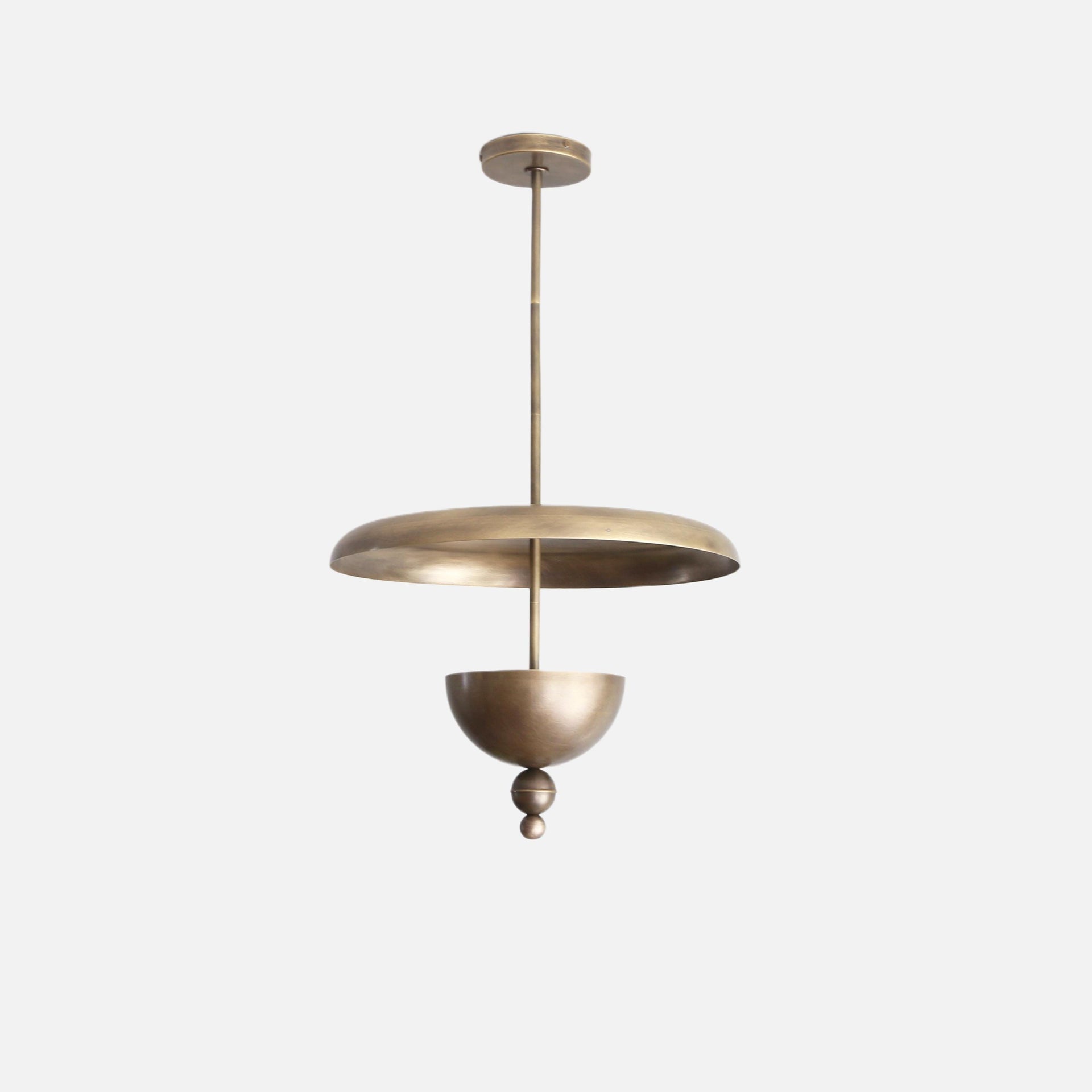 Brass Pendant light -  Kitchen Island light with 18" brass shade, UL Listed, No.S7024-2