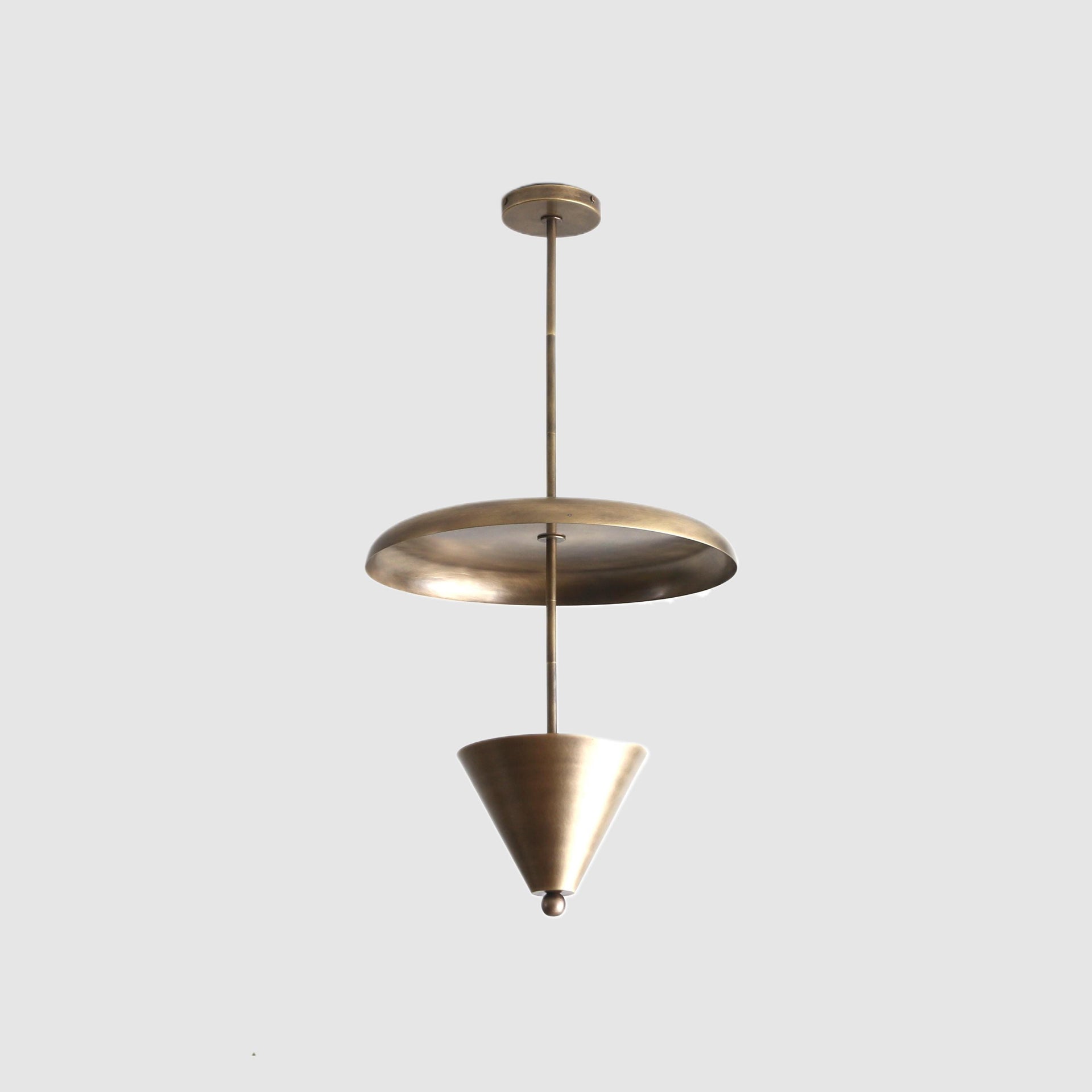 Brass Pendant light - Kitchen Island light with 18" brass shade, UL Listed, No.S7024-4