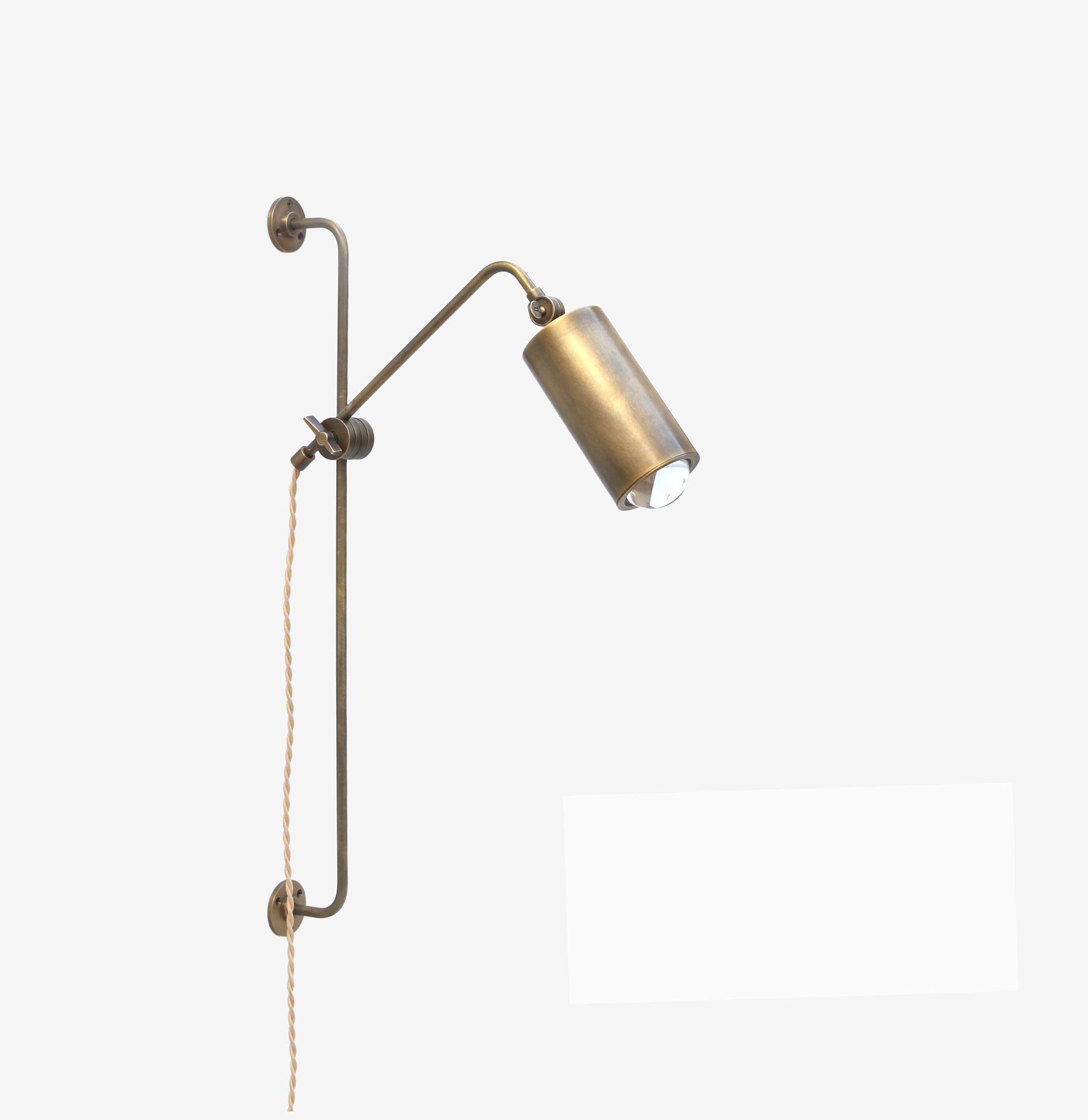 Plug-in Brass Wall Sconce light, Wall sconce light, Minimal Sconce Light, E-26, No.S7025-7