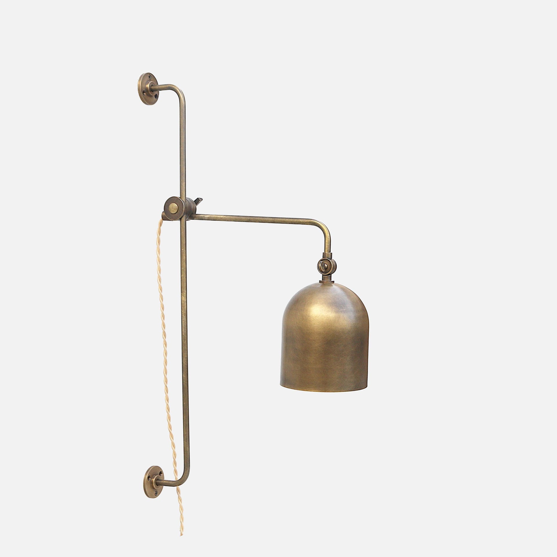 Plug-in Brass Wall Sconce light, Wall sconce light, Minimal Sconce Light, E-26, No.S7025-8