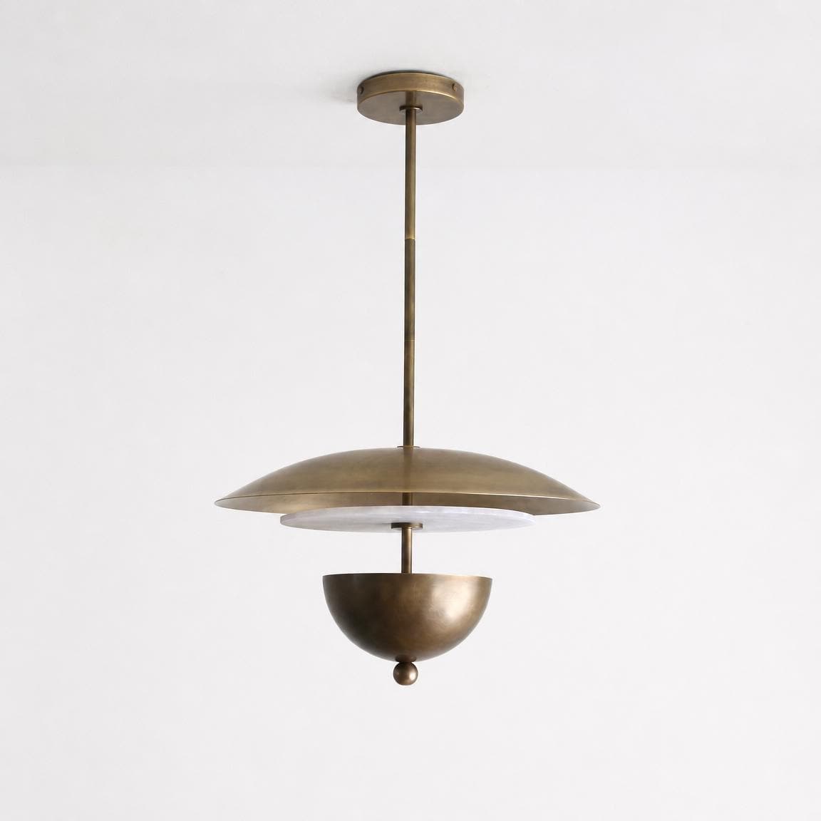 Brass Pendant light - Kitchen Island light with 18" brass shade, UL Listed, No.S7024-7