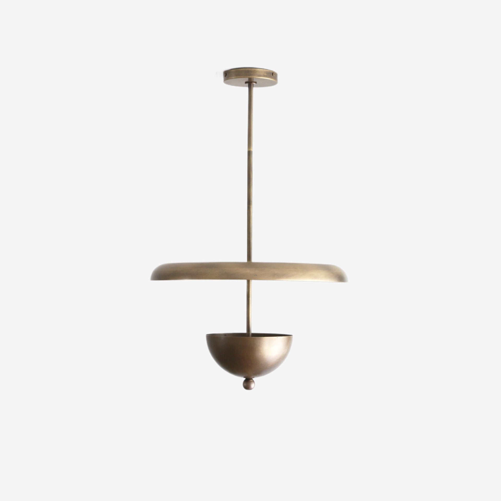 Brass Pendant light -  Kitchen Island light with 18" brass shade, UL Listed, No.S7024-2
