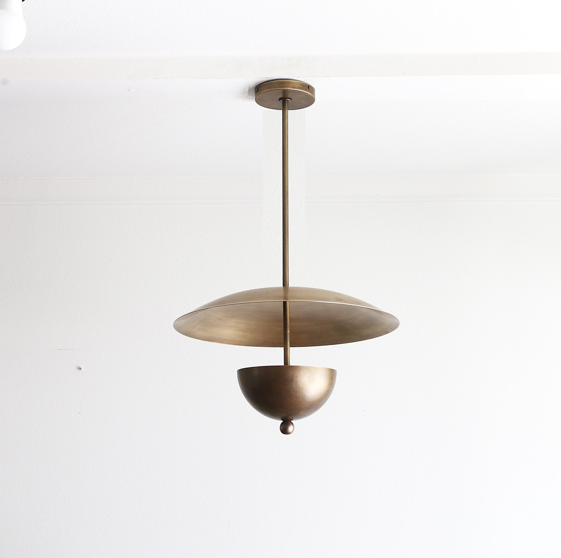 Brass Pendant light -  Kitchen Island light with 18" brass shade, UL Listed, No.S7024-1
