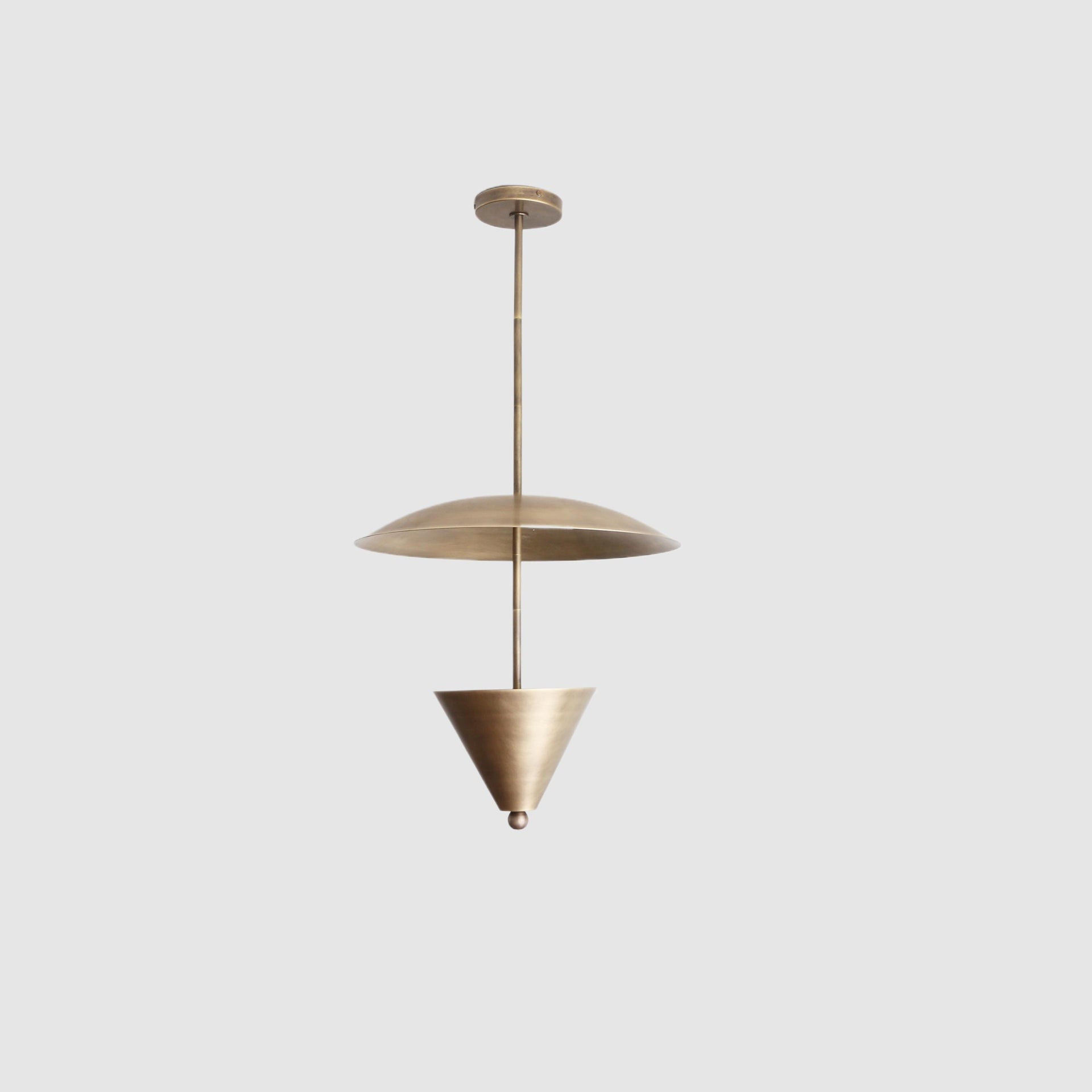 Brass Pendant light - Kitchen Island light with 18" brass shade, UL Listed, No.S7024-3