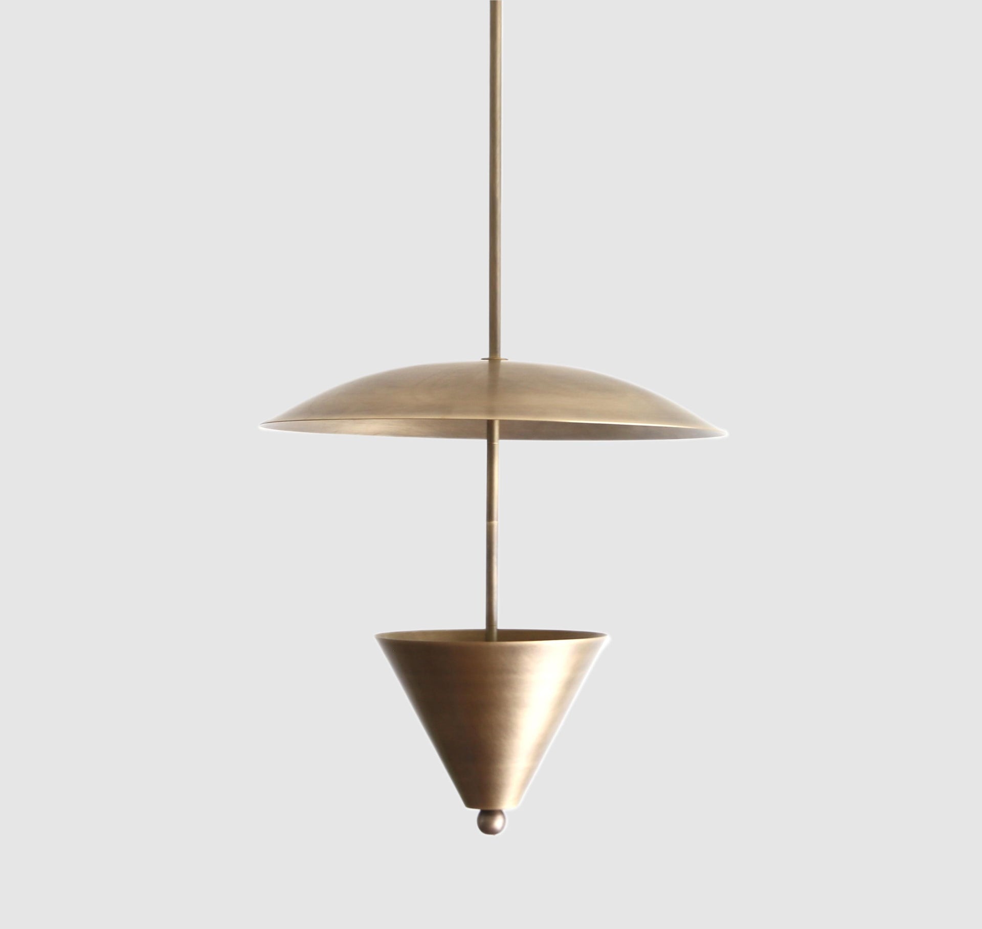 Brass Pendant light - Kitchen Island light with 18" brass shade, UL Listed, No.S7024-3
