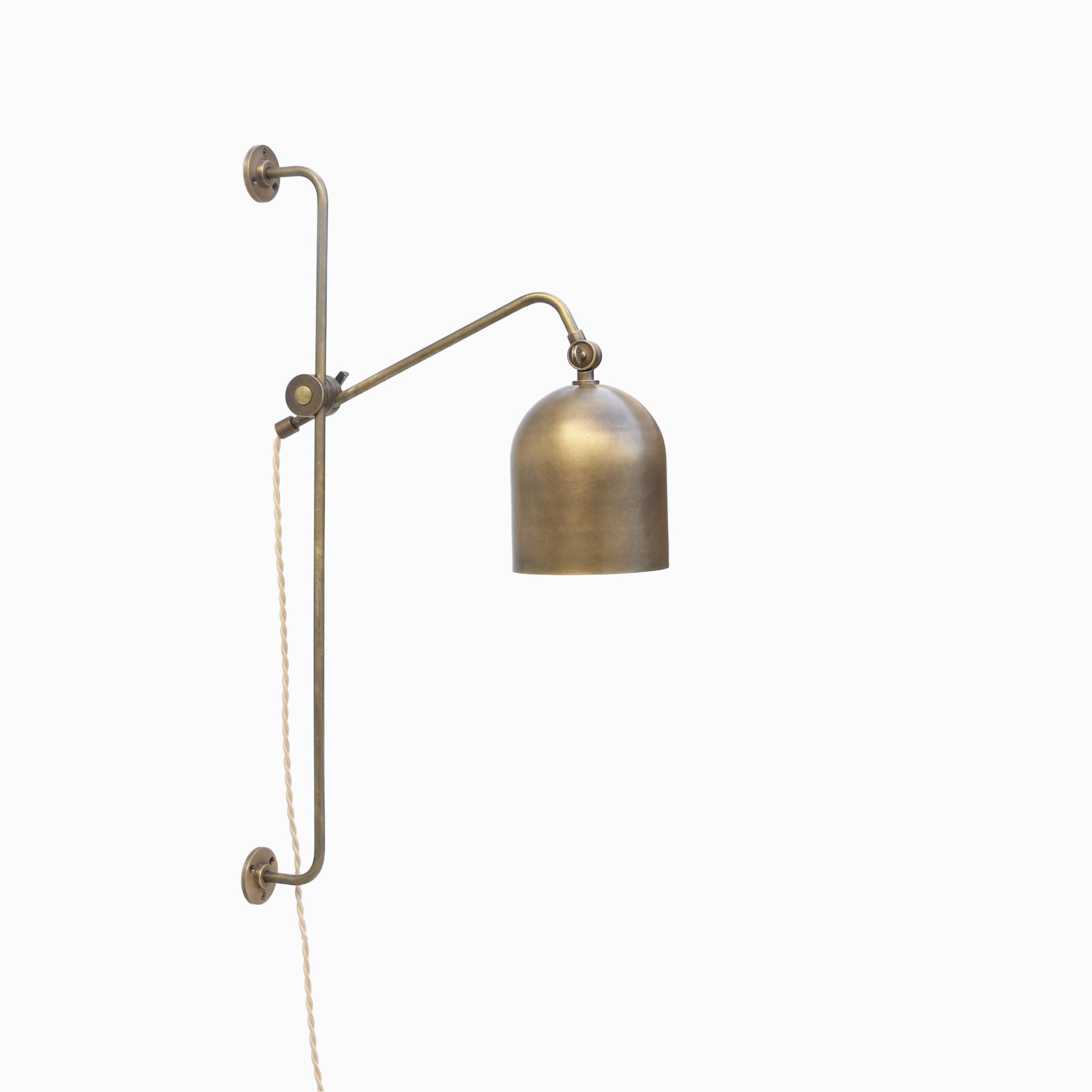 Plug-in Brass Wall Sconce light, Wall sconce light, Minimal Sconce Light, E-26, No.S7025-8