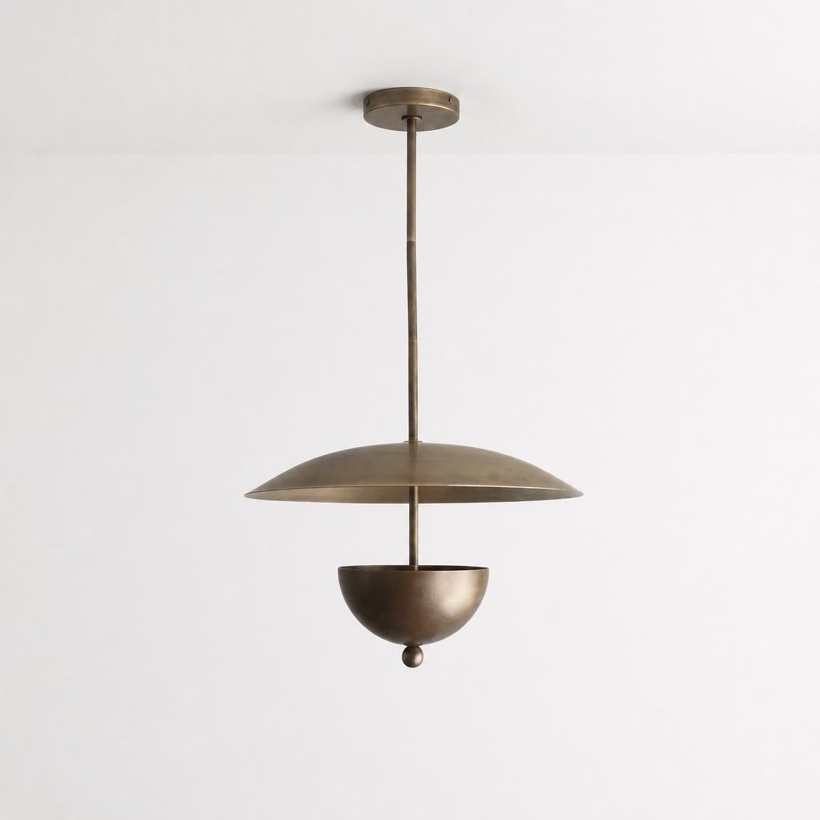 Brass Pendant light -  Kitchen Island light with 18" brass shade, UL Listed, No.S7024-1