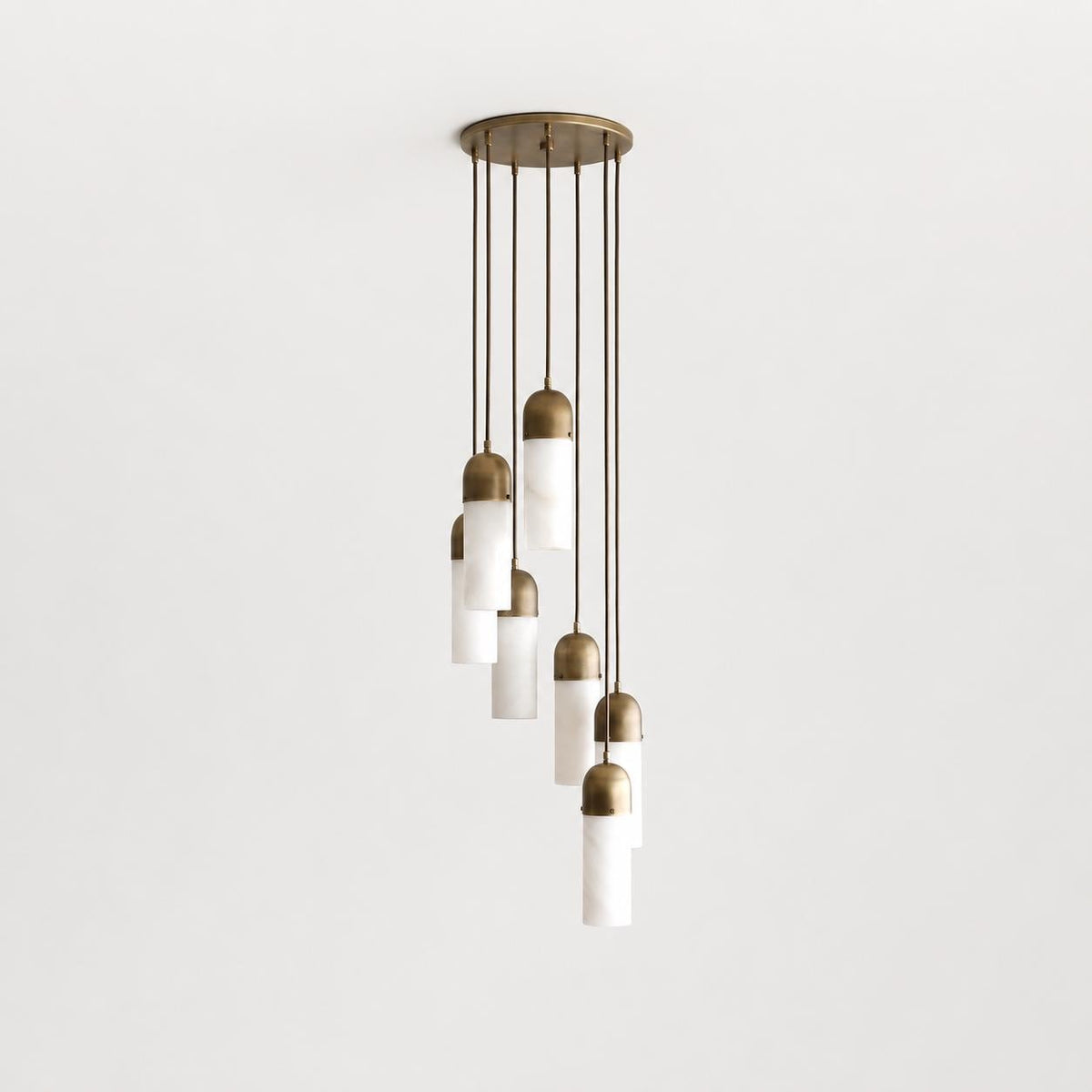 Brass  pendant  light with Alabaster Shades, Modern pendant lights, UL Listed No.S7027-6