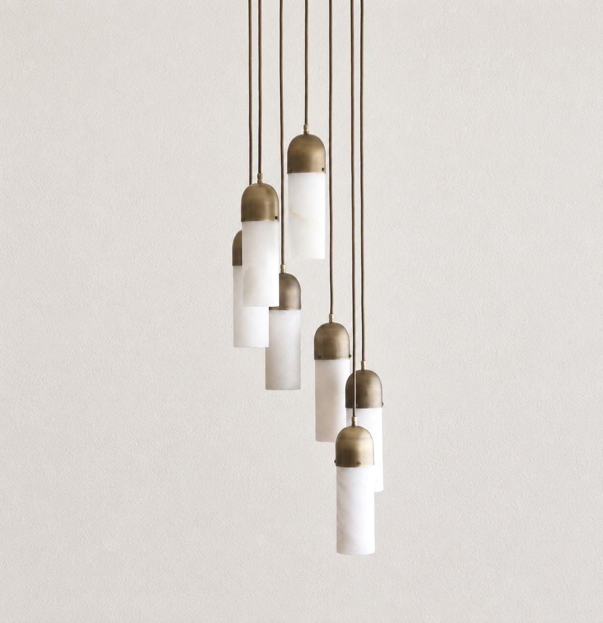 Brass  pendant  light with Alabaster Shades, Modern pendant lights, UL Listed No.S7027-6