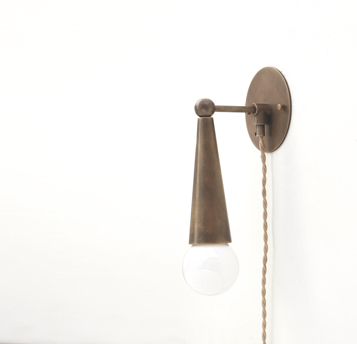 Plug In Wall Sconce light, Modern brass light, Classic wall sconce light , Plug-in Sconce Light, UL Listed，No.0605