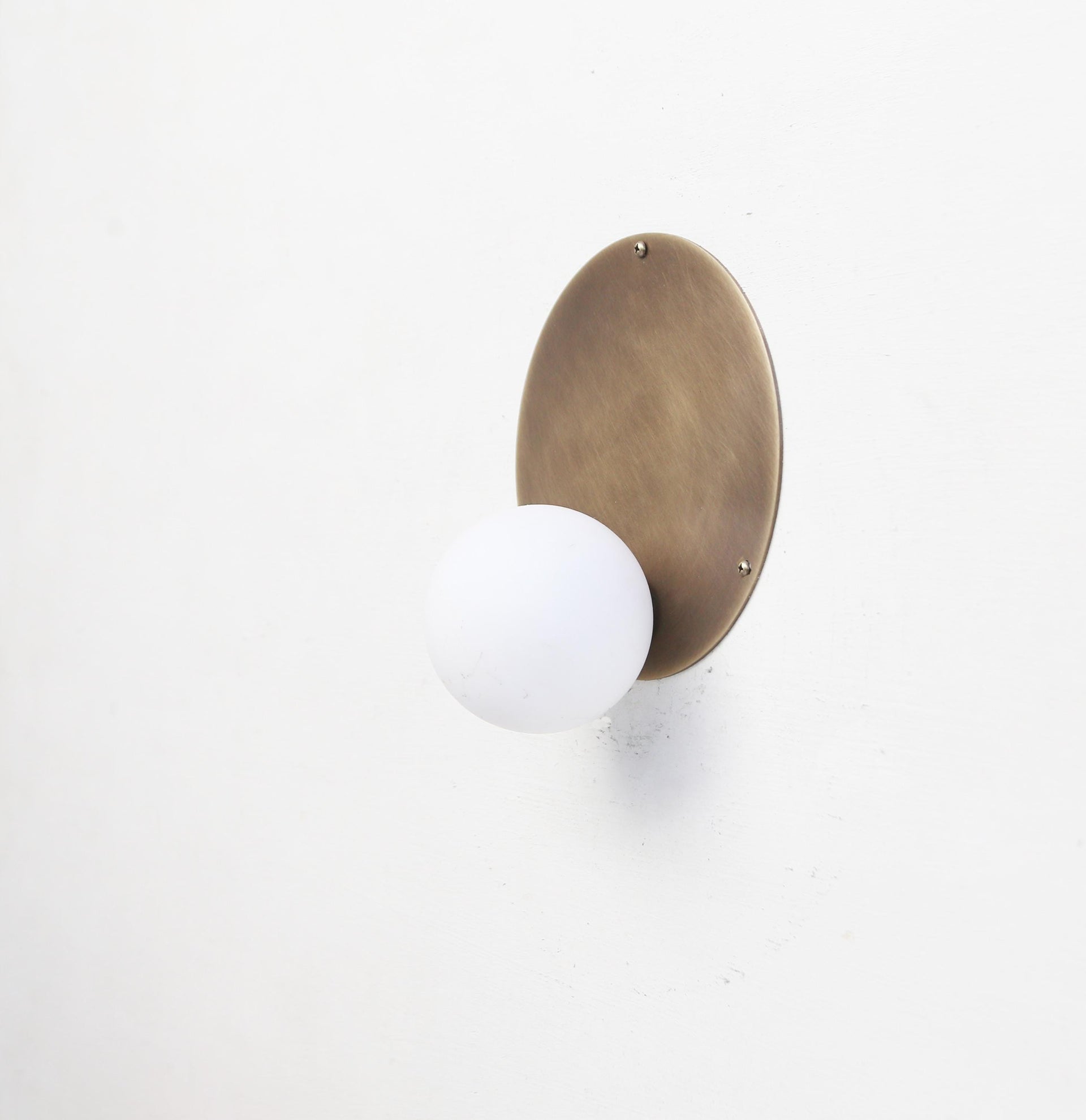 Wall Sconce/Flush mount Ceiling  Light, Mid Century Wall Sconce, Ceiling   Light with white glass  shade, No. PPQ4 S7021-24