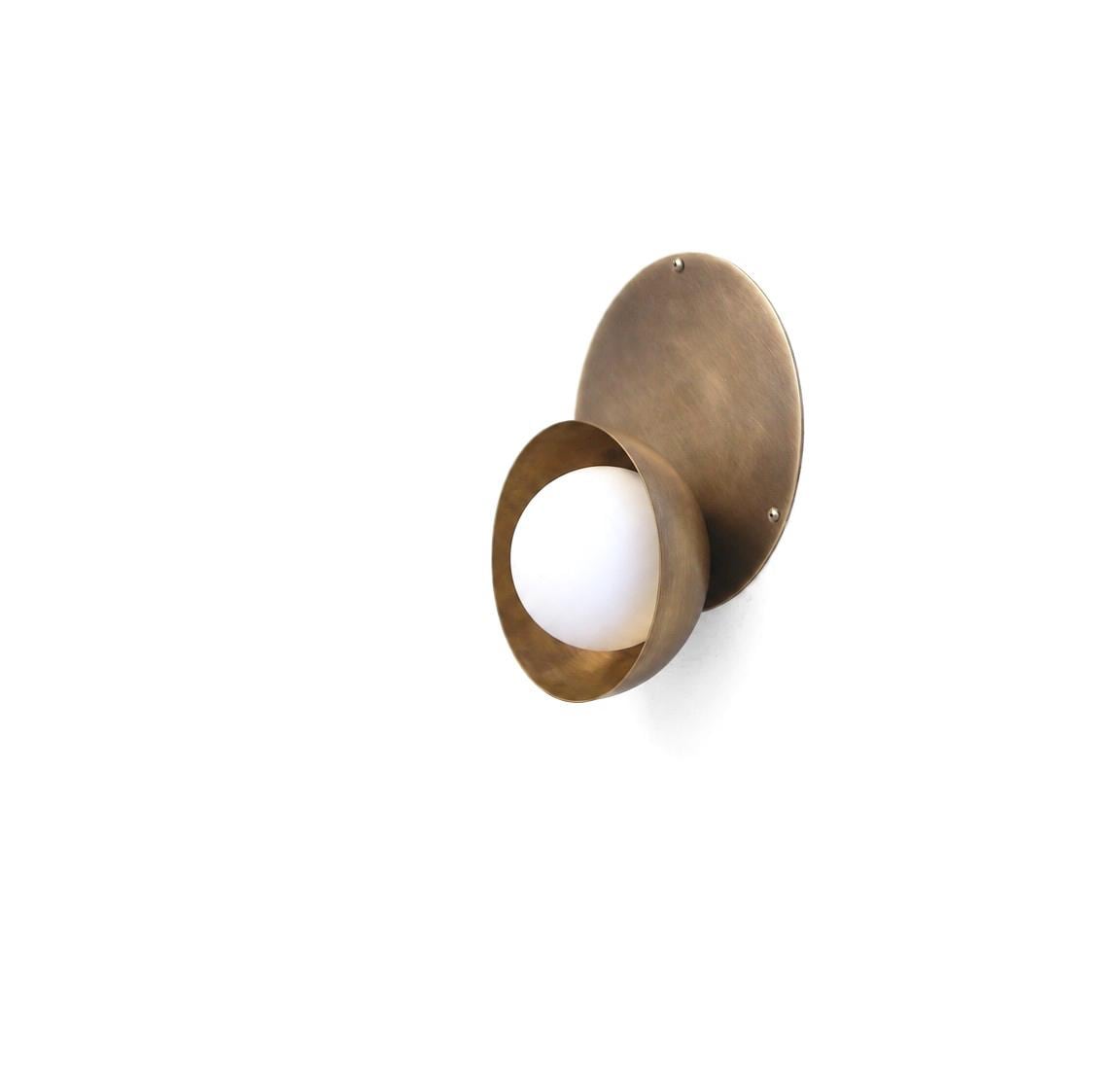 Wall Sconce/Flush mount Ceiling  Light, Mid Century Wall Sconce, Ceiling   Light with white glass  shade, No. PPQ4 S7021-25