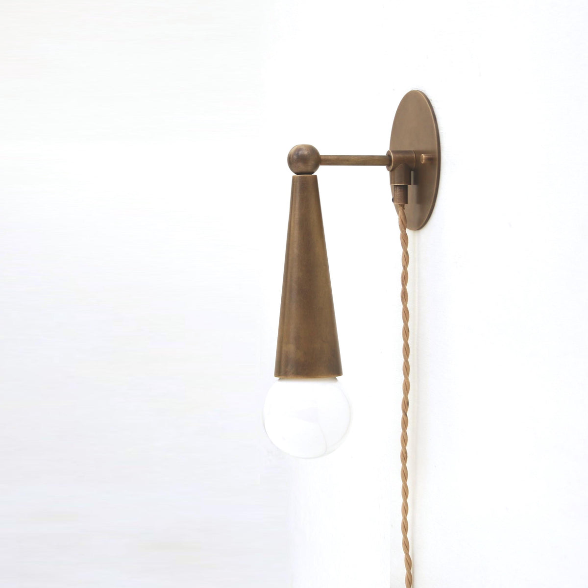Plug In Wall Sconce light, Modern brass light, Classic wall sconce light , Plug-in Sconce Light, UL Listed，No.0605