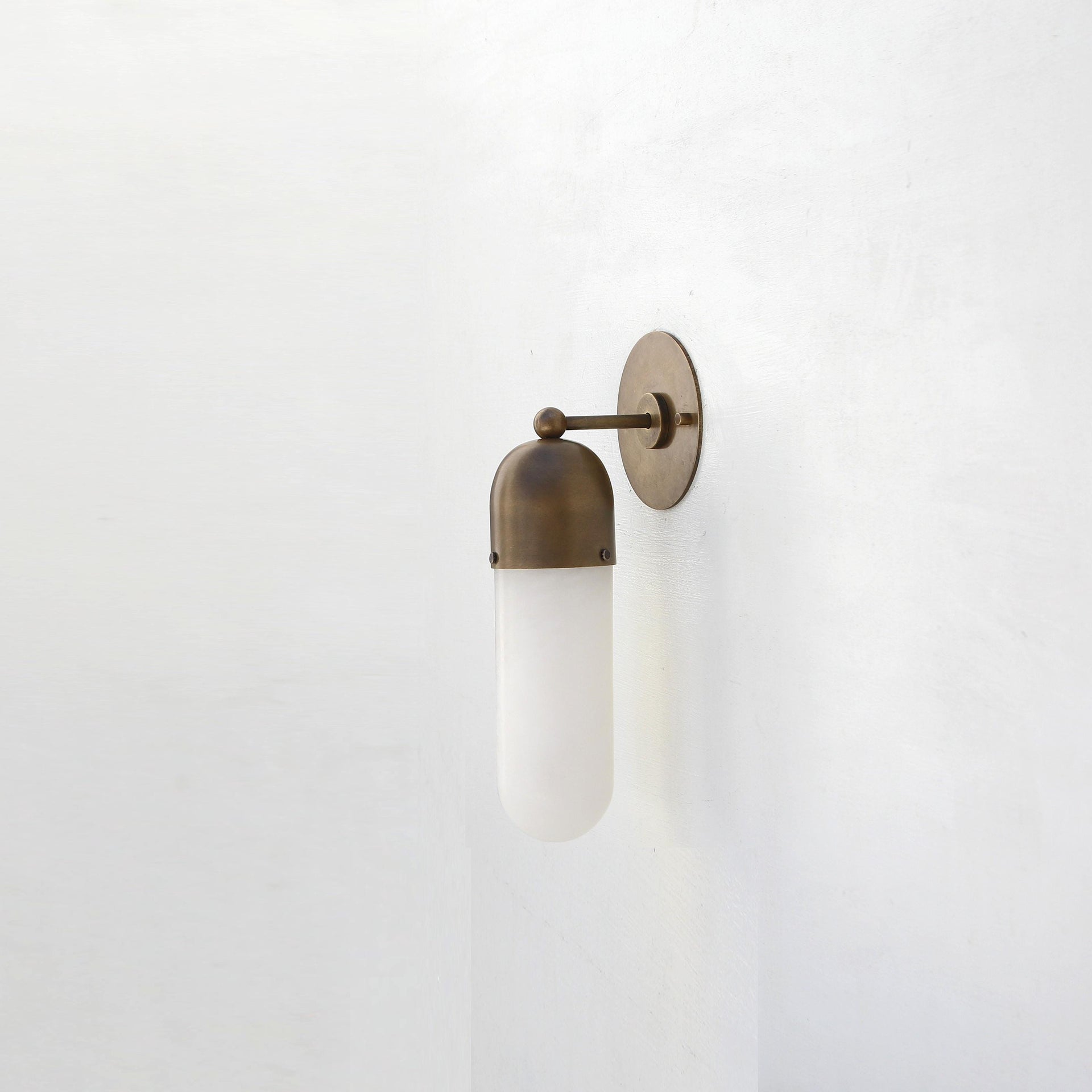 Brass Wall Sconce light -Vanity light-Brass Wall Sconce Light- Brass Wall Sconce with Alabaster Shade, UL Listed No.0015