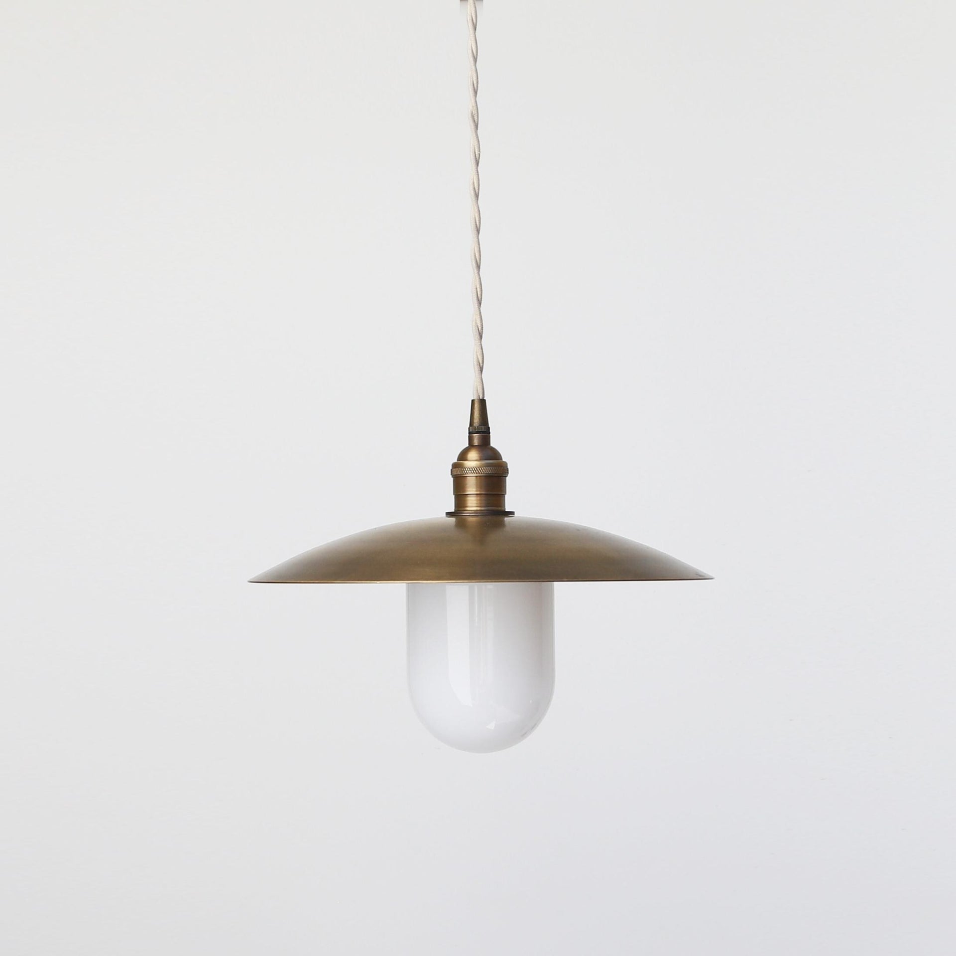 12" Brass Pendant light, Pendant light with 12" brass shade, Industrial pendant light, Kitchen Island light, UL Listed CLM No.0090