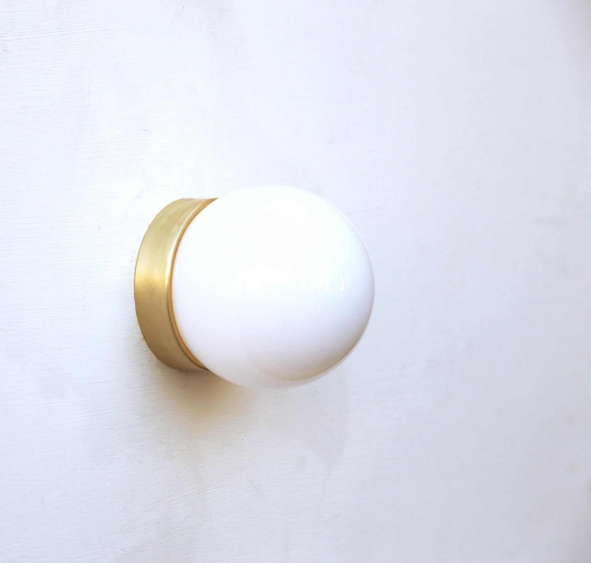 Flush Mount Ceiling Wall Sconce Light Fixture - Modern Globe Lighting Fixtures - Modern Brass Light Fixtures PPQ6, No.0282