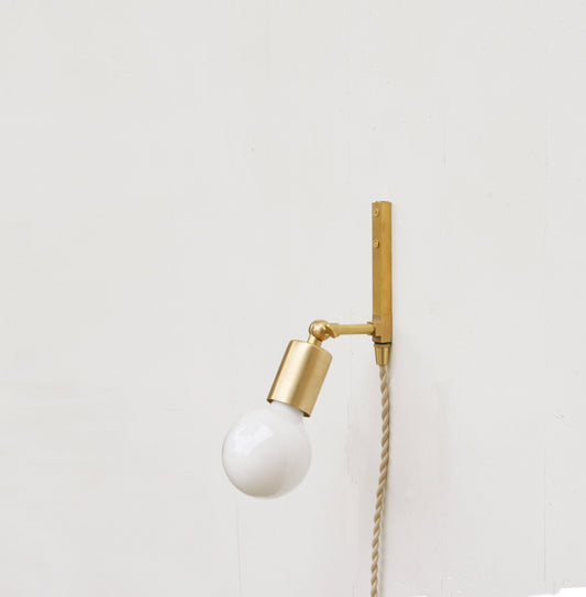 Adjustable Plug-in  Wall Sconce Light, Minimalist Wall Sconce Light, Brass Wall Sconce light