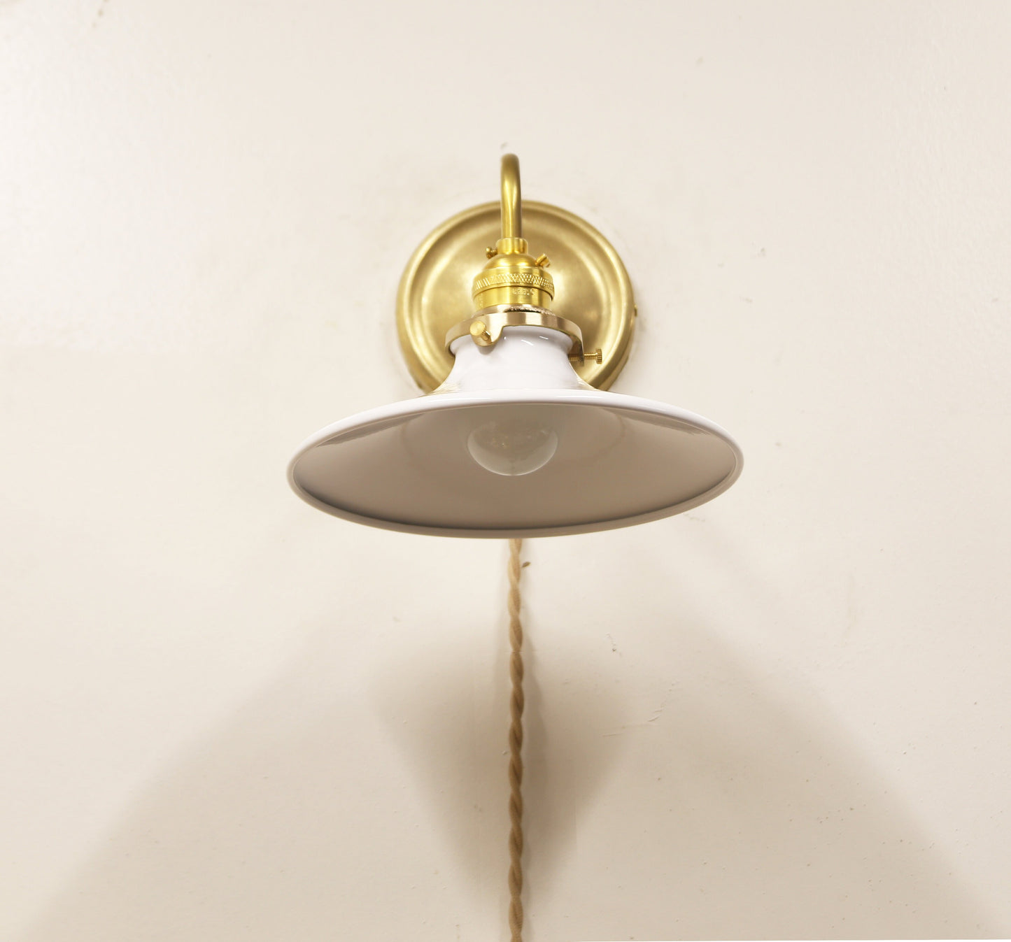 Plug-in Wall sconce Light, Brass Wall Sconce Light