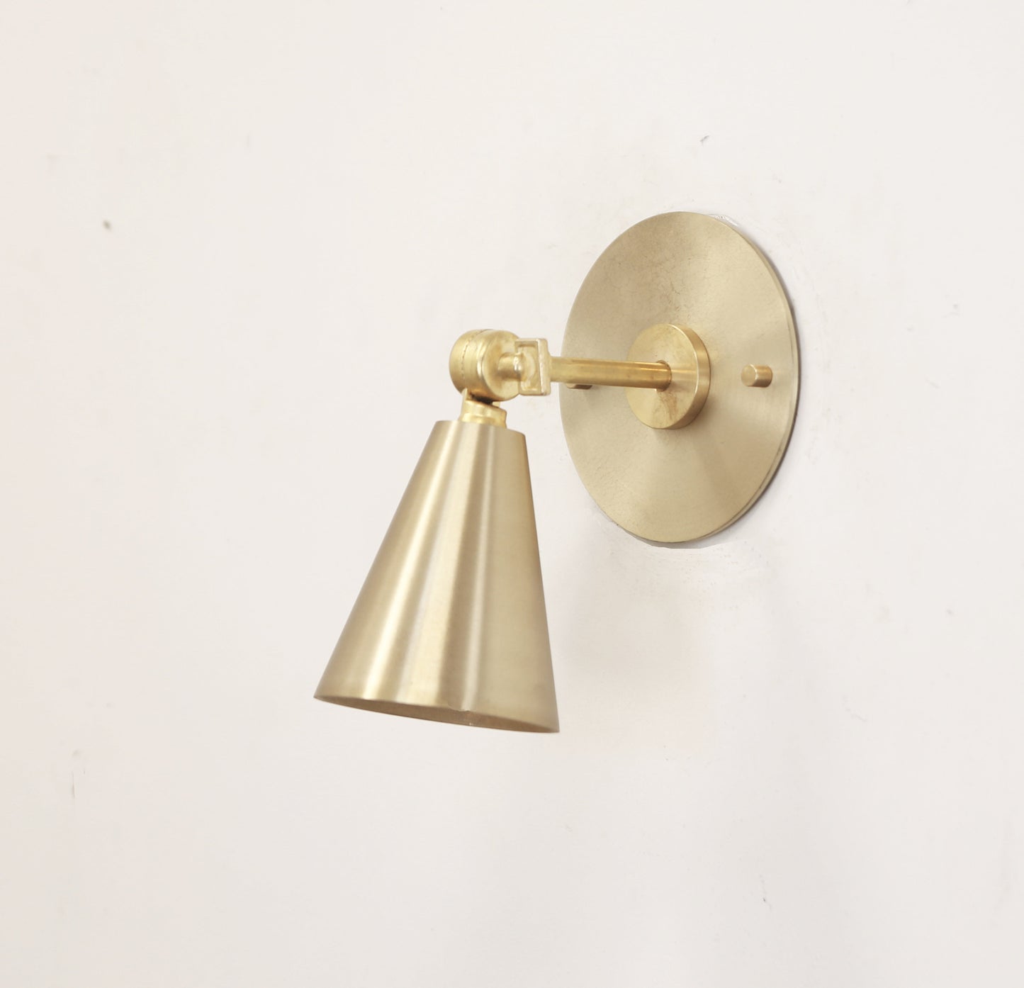 Brass Wall Sconce  light, Modern brass light,  Mid Century brass wall sconce light, Minimal Sconce Light, Thin Canopy Brass Light