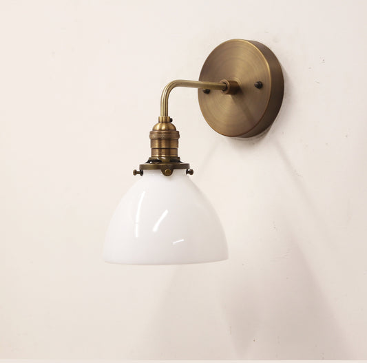 Industrial Style Wall Sconce, Wall sconce light with hand blown shade, Wall sconce, Wall sconce light
