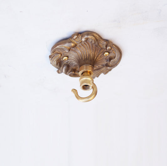Brass Pendant Lighting Hook,  Casting brass ceiling lamp hooks, Ceiling lighting hooks.